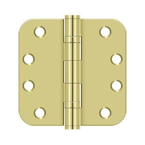 DELTANA 4" x 4" x 5/8 Radius Corner, Residential, Ball Bearing, Steel Hinge