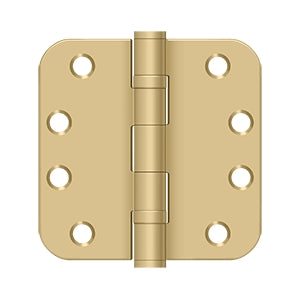 DELTANA 4" x 4" x 5/8 Radius Corner, Residential, Ball Bearing, Steel Hinge