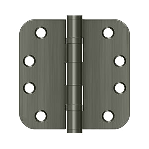 DELTANA 4" x 4" x 5/8 Radius Corner, Residential, Ball Bearing, Steel Hinge