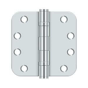 DELTANA 4" x 4" x 5/8 Radius Corner, Residential, Ball Bearing, Steel Hinge