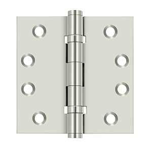 DELTANA 4" x 4" Square Corner Solid Brass Ball Bearing NRP  Hinge
