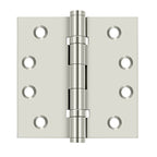 DELTANA 4" x 4" Square Corner Solid Brass Ball Bearing NRP  Hinge