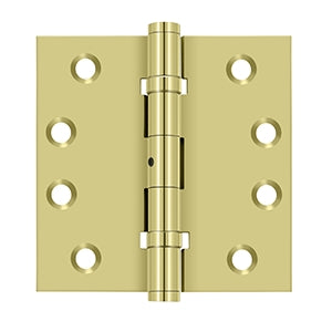 DELTANA 4" x 4" Square Corner Solid Brass Ball Bearing NRP  Hinge