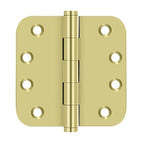 DELTANA 4" x 4" x 5/8" Radius Corner Solid Brass Residential Hinge