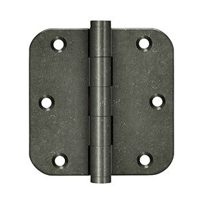 Deltana 3-1/2" x 3-1/2" x 5/8" Radius Corner Residential Distressed Hinge