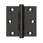 DELTANA 3" x 3" Square Corners  Solid Brass Hinge