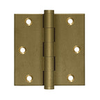 Deltana 3-1/2" x 3-1/2" Distressed Square Corner Hinge