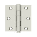 DELTANA 3" x 3" Square Corners  Solid Brass Hinge