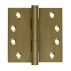 Deltana 4" x 4" Square Corner Distressed Hinge
