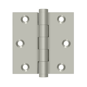 DELTANA 3" x 3" Square Corners  Solid Brass Hinge