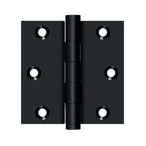 DELTANA 3" x 3" Square Corners  Solid Brass Hinge