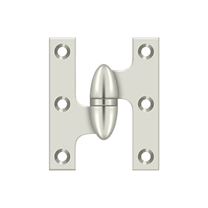 DELTANA 2-1/2" x 2"  Solid Brass, Olive Knuckel Hinge