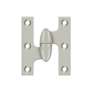 DELTANA 2-1/2" x 2"  Solid Brass, Olive Knuckel Hinge