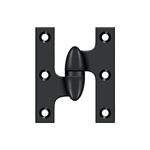 DELTANA 2-1/2" x 2"  Solid Brass, Olive Knuckel Hinge