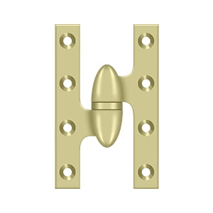 DELTANA 6" x 4"  Solid Brass, Olive Knuckel Hinge