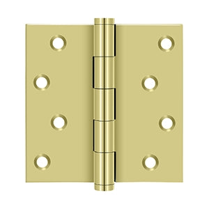 DELTANA 4" x 4" Square Corner Zig Zag Solid Brass Residential Hinge