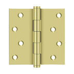 DELTANA 4" x 4" Square Corner Zig Zag Solid Brass Residential Hinge