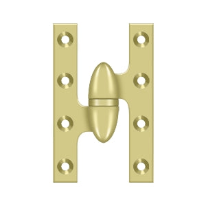 DELTANA 6" x 4"  Solid Brass, Olive Knuckel Hinge