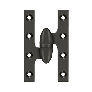 DELTANA 6" x 4"  Solid Brass, Olive Knuckel Hinge