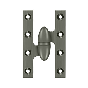 DELTANA 6" x 4"  Solid Brass, Olive Knuckel Hinge