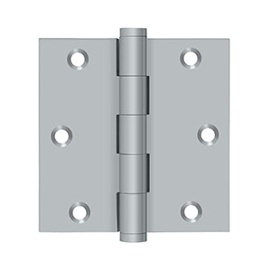 DELTANA 3-1/2" x 3-1/2" Square Corner Solid Brass Residential Hinge