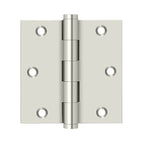 DELTANA 3-1/2" x 3-1/2" Square Corner Solid Brass Hinge