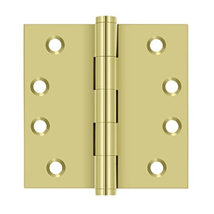 DELTANA 4" x 4" Square Corner Solid Brass Hinge