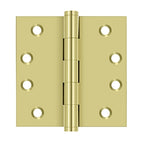 DELTANA 4" x 4" Square Corner Solid Brass NRP Hinge