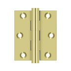 DELTANA 3" x 2-1/2" Square Corners Screen Door Solid Brass Hinge