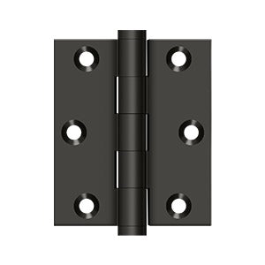 DELTANA 3" x 2-1/2" Square Corners Screen Door Solid Brass Hinge