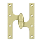 DELTANA 6" x 5"  Solid Brass, Olive Knuckel Hinge