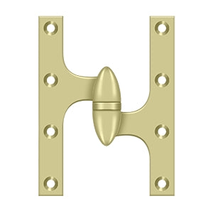 DELTANA 6" x 5"  Solid Brass, Olive Knuckel Hinge
