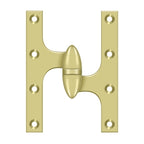 DELTANA 6" x 5"  Solid Brass, Olive Knuckel Hinge