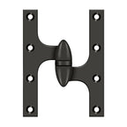 DELTANA 6" x 5"  Solid Brass, Olive Knuckel Hinge