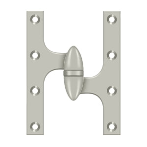 DELTANA 6" x 5"  Solid Brass, Olive Knuckel Hinge