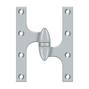 DELTANA 6" x 5"  Solid Brass, Olive Knuckel Hinge