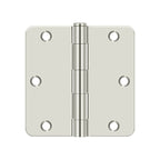 DELTANA 3-1/2" x 3-1/2" x 1/4" Radius Corner, Residential, Steel Hinge  BULK PACK