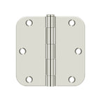 DELTANA 3-1/2" x 3-1/2" x 5/8" Radius Corner, Residential, NRP, Steel Hinge