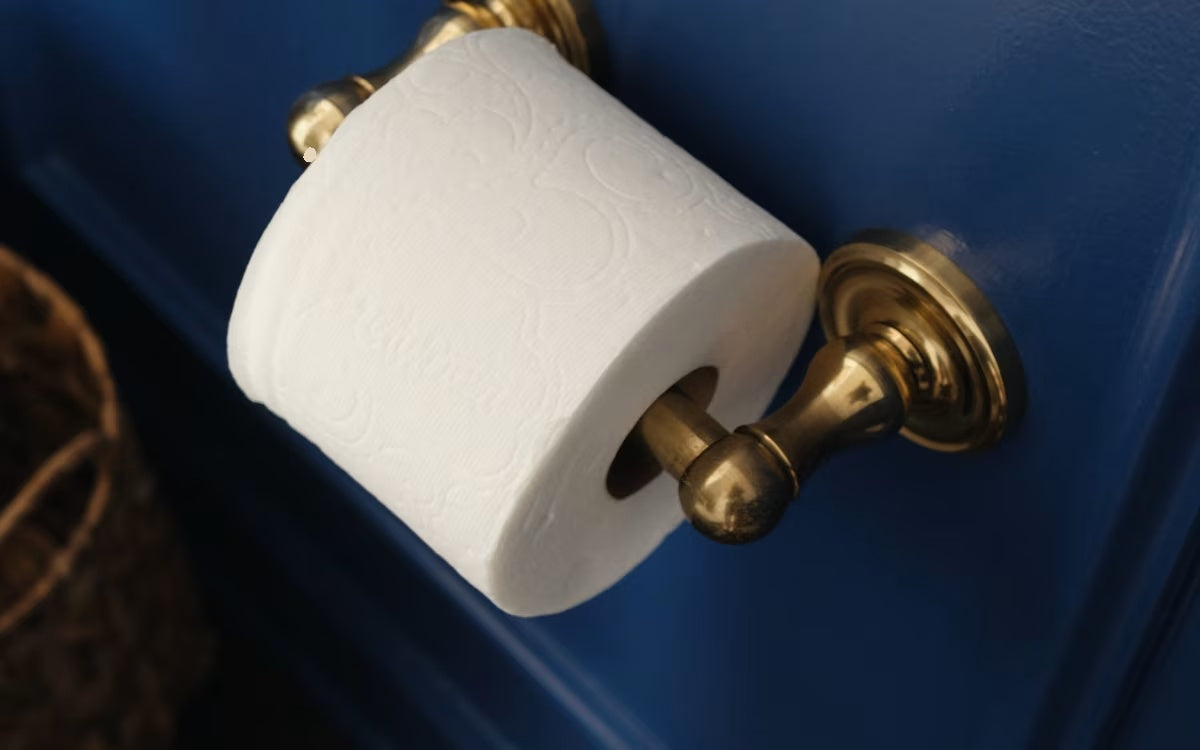 EMTEK Traditional Brass Paper Holder - Spring Rod Style