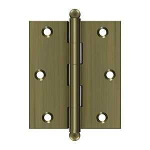 DELTANA 3" x 2-1/2" Solid Brass, Cabinet Hinge