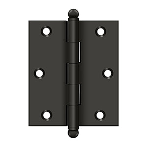 DELTANA 3" x 2-1/2" Solid Brass, Cabinet Hinge