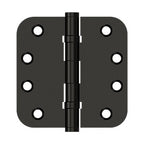 DELTANA 4" x 4" x 5/8" Radius Corner Solid Brass Ball Bearing Hinge