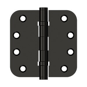 DELTANA 4" x 4" x 5/8" Radius Corner Solid Brass Ball Bearing Hinge