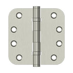 DELTANA 4" x 4" x 5/8" Radius Corner Solid Brass Ball Bearing Hinge