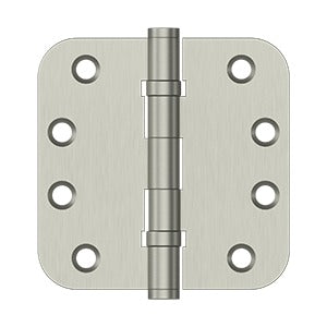 DELTANA 4" x 4" x 5/8" Radius Corner Solid Brass Ball Bearing Hinge
