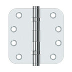 DELTANA 4" x 4" x 5/8" Radius Corner Solid Brass Ball Bearing Hinge