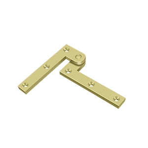 DELTANA 3-7/8" x 5/8" x 1-5/8" Solid Brass Pivot Hinge