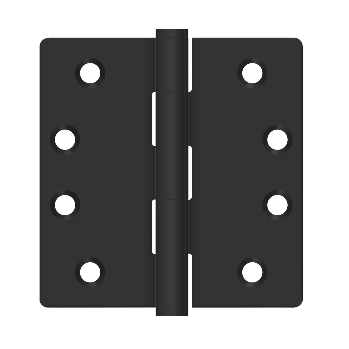 DELTANA 4" x 4" x 1/4" Radius Corner, Stainless Steel Hinge