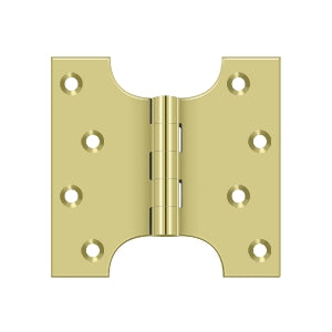 DELTANA 4" x 4" Full Mortise, Solid Brass, Parliament Hinge