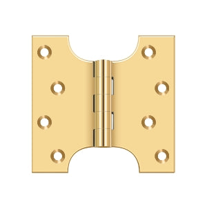 DELTANA 4" x 4" Full Mortise, Solid Brass, Parliament Hinge